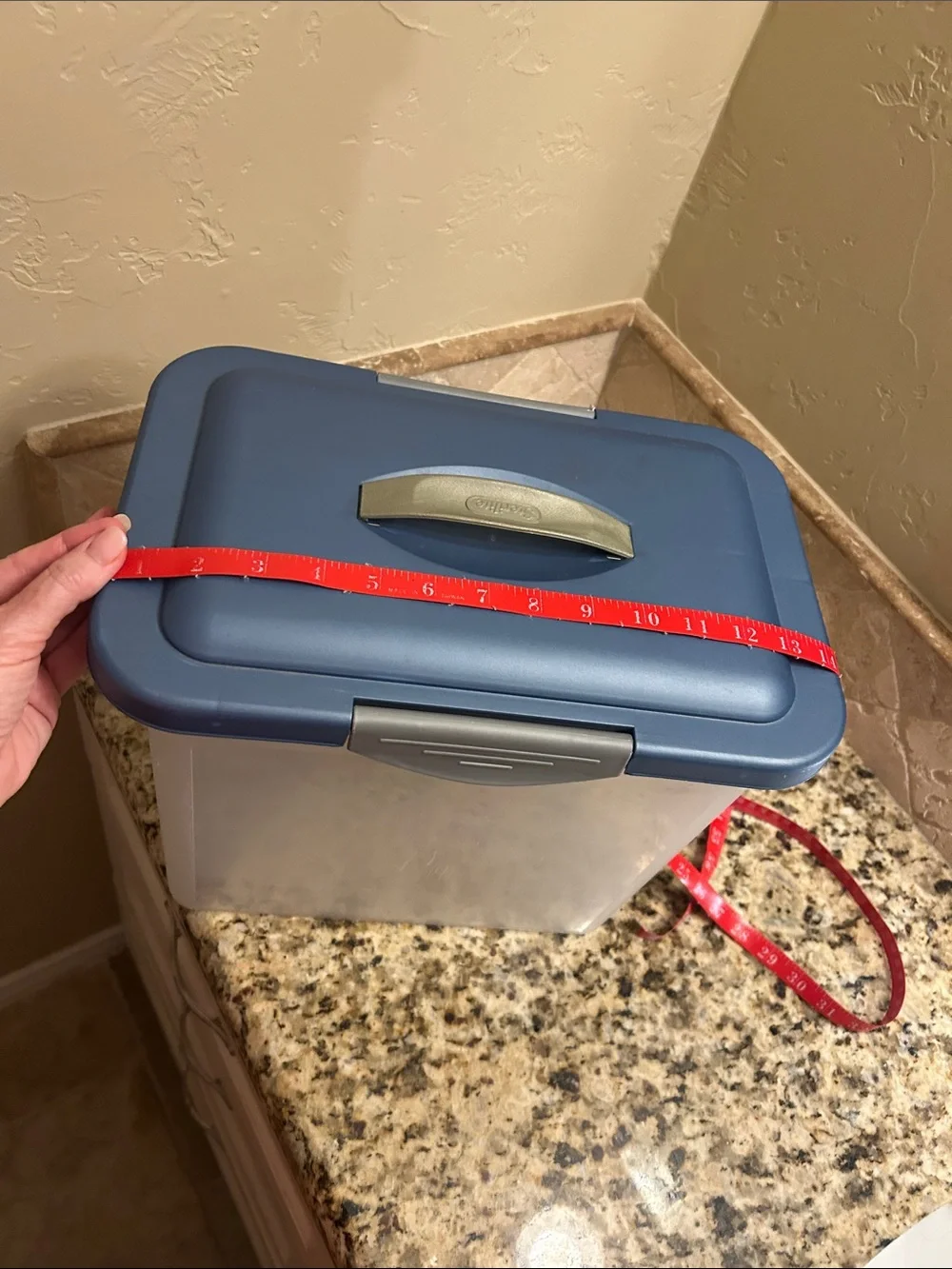 Sterilite Storage Lid with Gold Handle Accent
